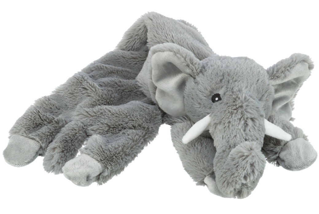 Trixie Elephant Flat plush Dog Toy, Flat dog toy, Recycled dog toys, Eco dog toys, Cuddly dog toy, Pet Essentials Warehouse