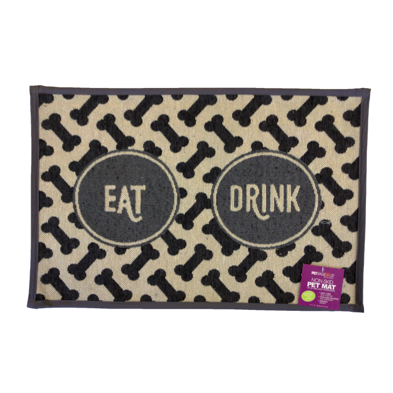 Tapestry Eat Drink Pet Placemat, pet placemats, placemats for cats, Pet Essentials Warehouse