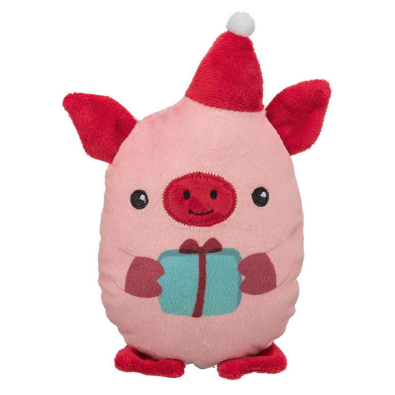 Trixie Christmas Plush Pig Dog Toy, Plush dog toys, Toys for dogs, Pet Essentials Warehouse