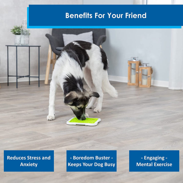 Trixie Lick n Snack Licking Plate Benefits, Poster for licki mat, Pet Essentials Warehouse