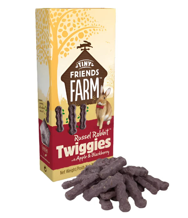 Tiny Friends Farm Russel Rabbit Twiggies, Small Pet Treats, Apple and Blackberry small pet treats, Tiny Friends, Pet Essentials Warehouse