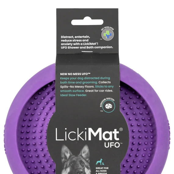 Lickimat UFO purple, slow feeding bowls, Pet Essentials Warehouse, Pet City