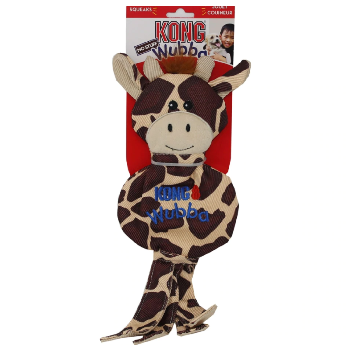 Kong Wubba No Stuff Giraffe Dog Toy, Pet Essentials Warehouse