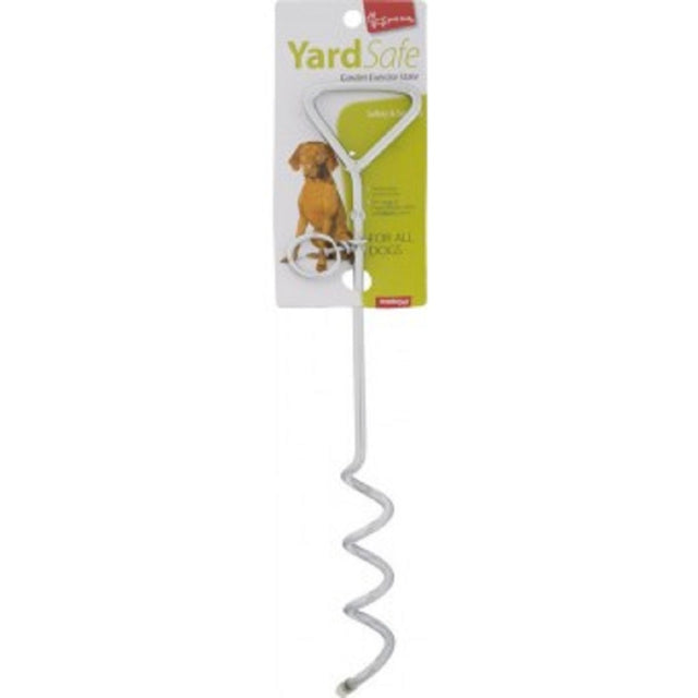 Yours Droolly Tie Out Spiral Stake, Yard safe for dogs, Tie Out for dogs, Pet Essentials Warehouse