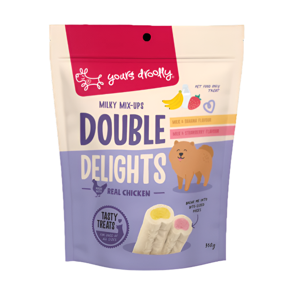 Yours Droolly Double Delights Milky Mix Ups, Mix Up Treats for dogs, Yours Droolly dog treats, milky dog treats, Pet Essentials Warehouse
