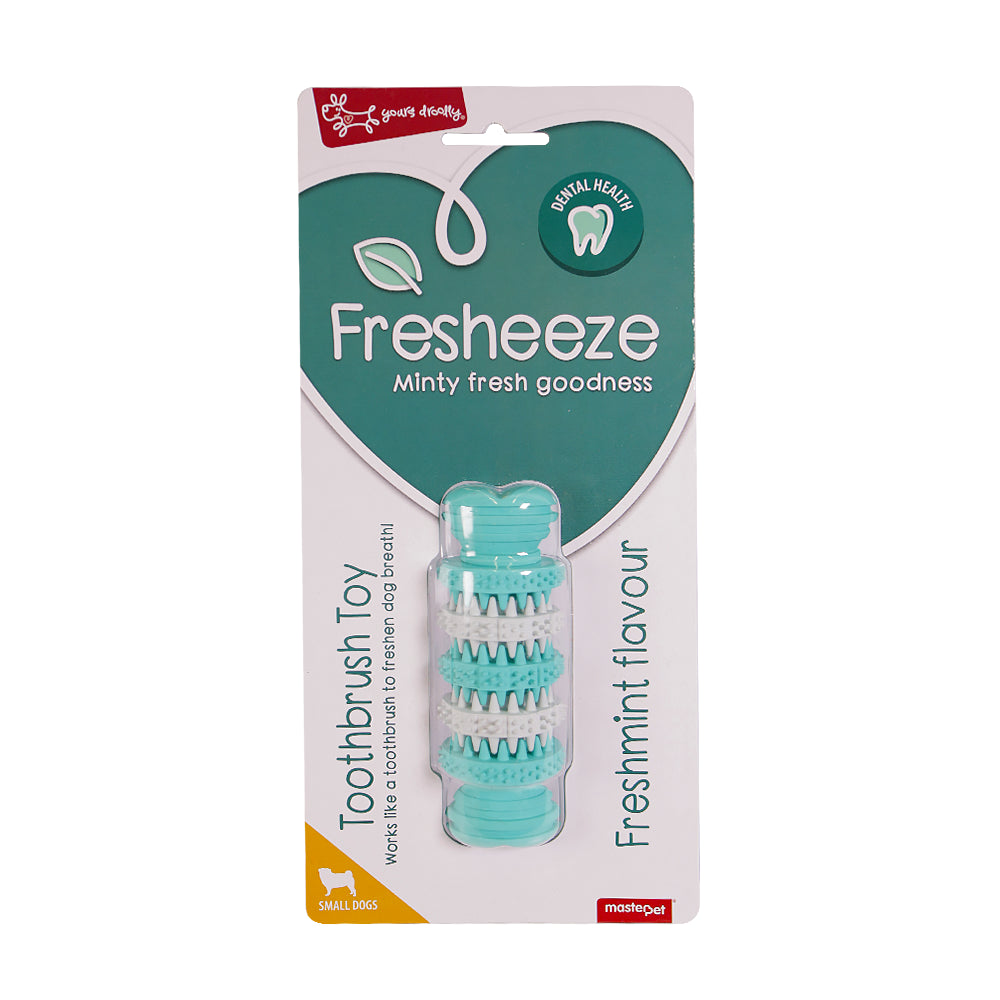 Yours Droolly Fresheeze ToothBrush Dog Toy, Toothbrush toy, Dental toys for dogs, pet Essentials Warehouse