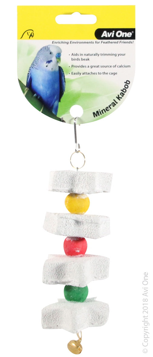 Avi One Mineral Star Kabob Small, Bird Toys, Toys for birds, Pet Essentials Warehouse