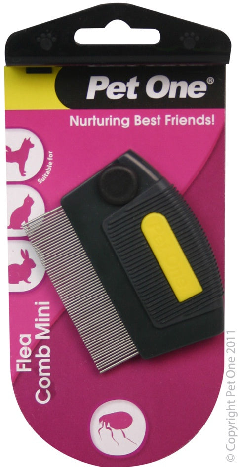 Pet One Grooming Flea Comb Mini, Flea comb for pets, De Flea comb, Pet Essentials Warehouse