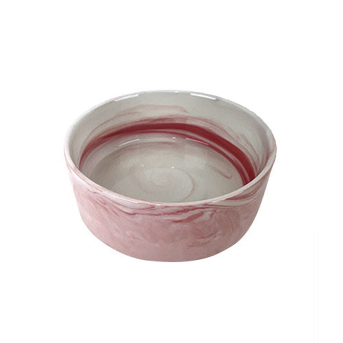 Cattitude Ceramic Cat Bowl Zen Marble Pink Ceramic Pet Feeding Bowls