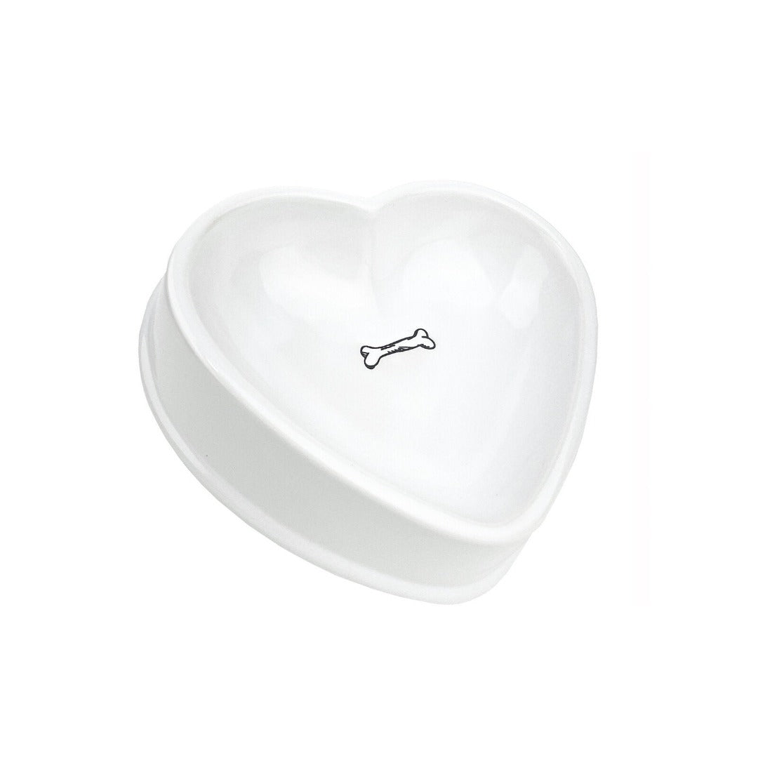 Heart shaped best sale dog bowl