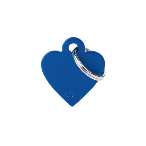 My Family Basic Heart Tag Blue, ID tags, Tags for pets, Pet Essentials Warehouse