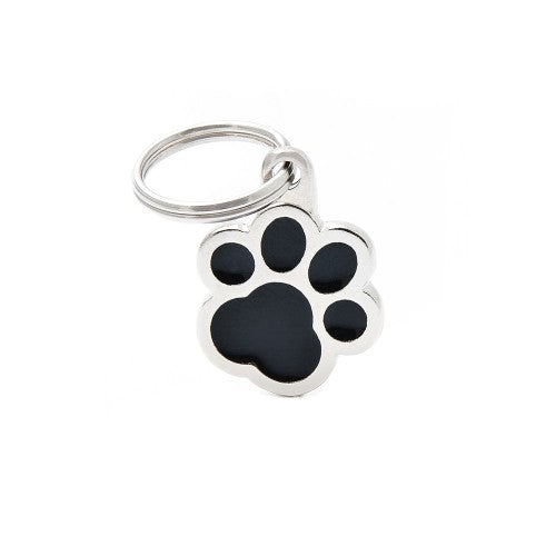 My Family Classic Paw Black Tag