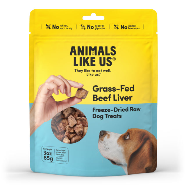 Animals Like Us Grass-Fed Beef Liver Freeze Dried Dog Treats, Natural Dog Treats, Beef Liver dog treats, Pet Essentials Warehouse