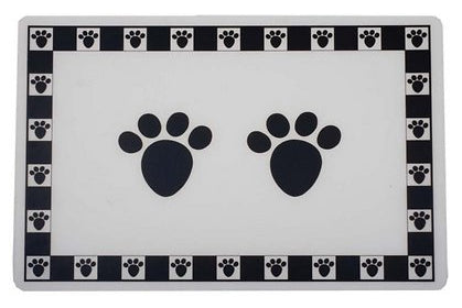 Petrageous Pet Paws Black Placemat, Placemat for pets, Pet Essentials Warehouse