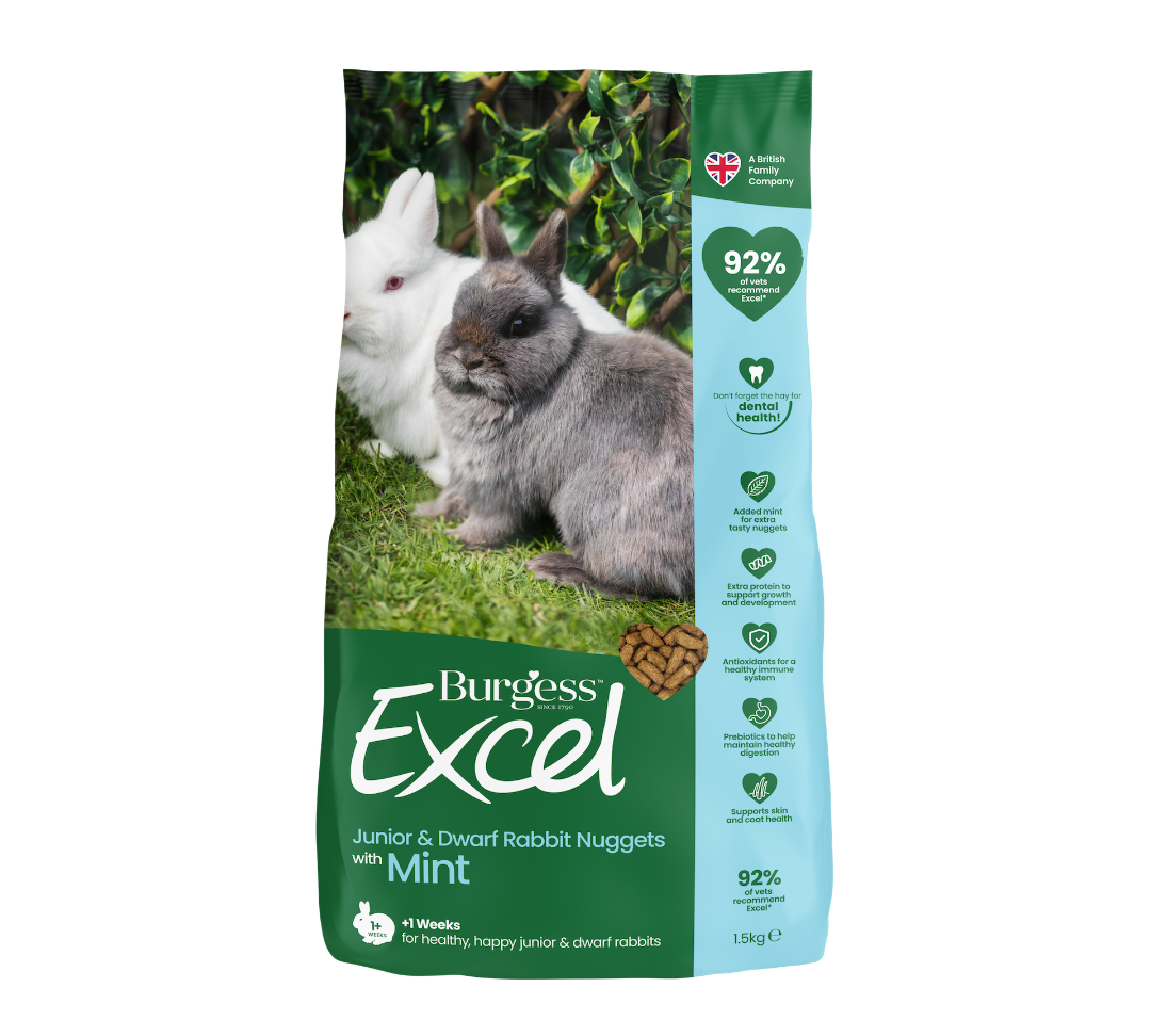 Burgess Excel Junior & Dwarf Rabbit Nuggets with Mint, Pet Essentials Warehouse