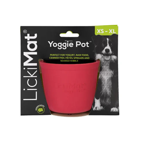 LickiMat Yoggie Pot, Enrichment toys for dogs, Raw food for dogs, small dog toys, Large dog toys, Pet Essentials Warehouse 