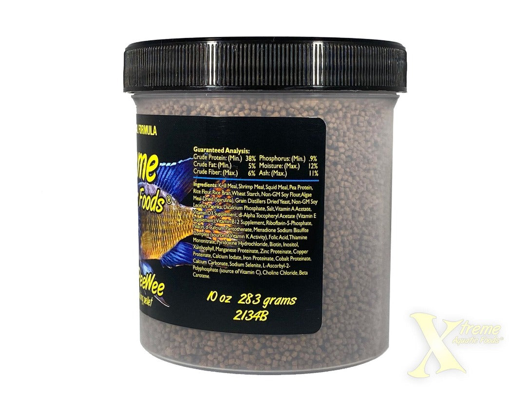 Xtreme Cichlid PeeWee Slow Sinking Pellet Fish Food 283g bottle, pet essentials warehouse