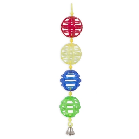 JW ActiviToy Lattice Chain, red yellow blue green bird toy balls, pet essentials warehouse