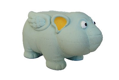 Latex Squeaky Grunter Flying Elephant 15cm, Pet Essentials Napier, Pets Warehouse, Pet Essentials Hastings