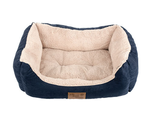 Its Bed Time Plush Dozer Bed Blue, Pet Essentials Napier, Pets Warehouse, Plush dog beds with side, allpet dog bed nz, pet centre lower hutt