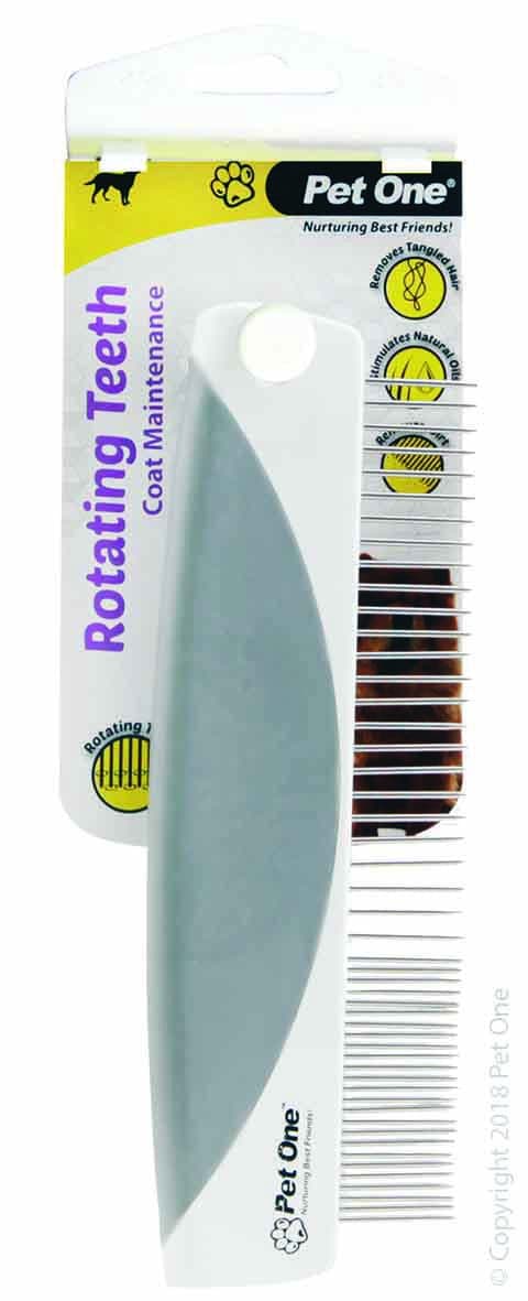 Pet One Grooming Premium Rotating Teeth Comb Fine 50 Pins