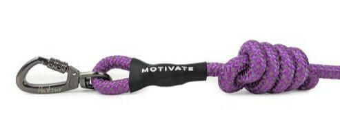 Huskimo Motivate Dog Lead Aurora, Rope dog lead, Pet Essentials Napier, Pets Warehouse, Pet Essentials Porirua, Huskimo purple dog rope lead with safety clip