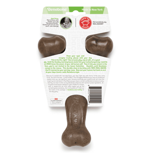 Benebone Wishbone Bacon Dog Toy, Pet Essentials Napier, Animates Benebone bacon flavour barcode