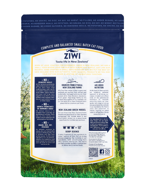 Ziwi Peak Cat Air Dried Chicken, Pet Essentials Napier, Pets Warehouse, Pet Essentials Hastings, Grain free ziwi peak cat food, ziwi peak nz cat food barcode