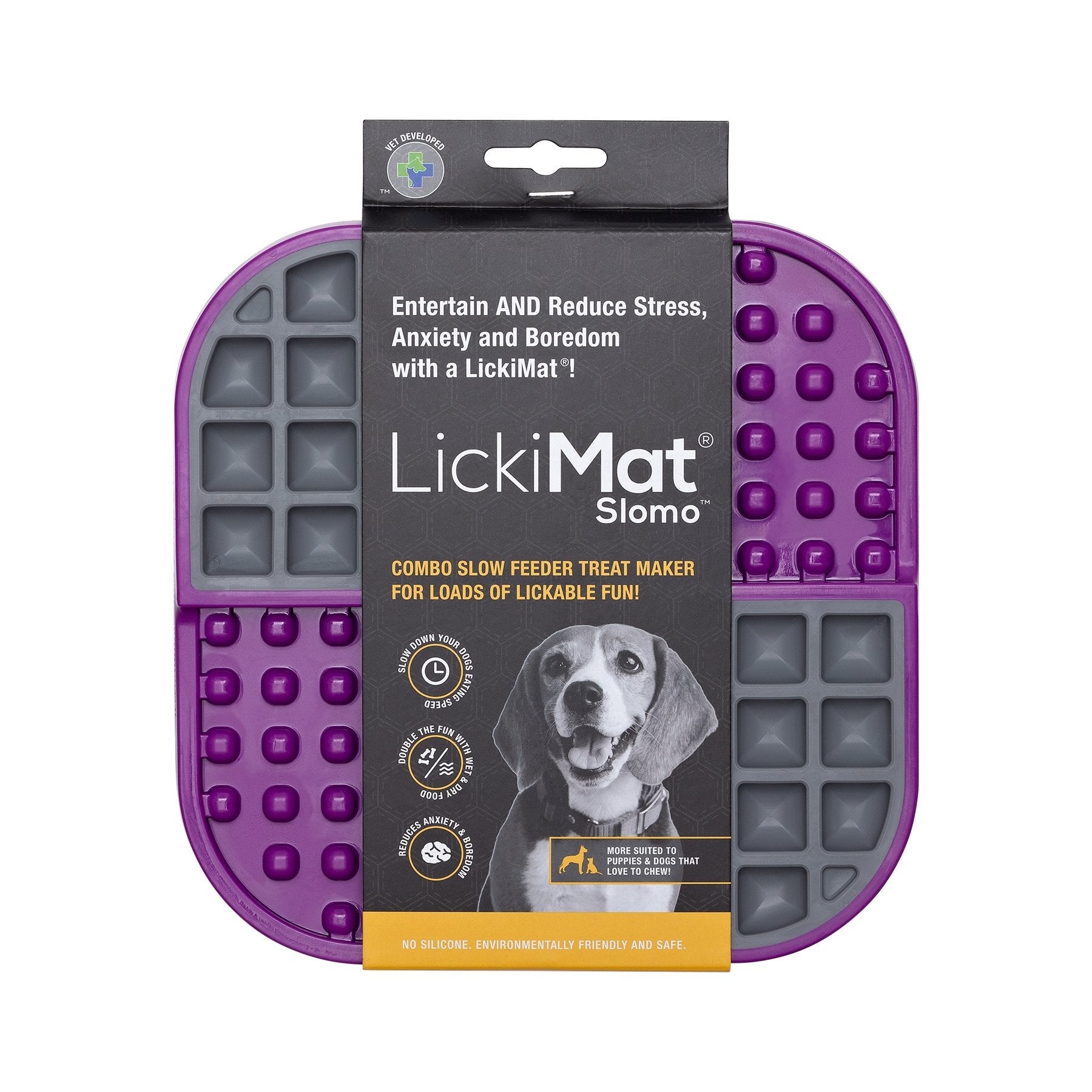 LickiMat Slomo purple, pet essentials warehouse, pet city