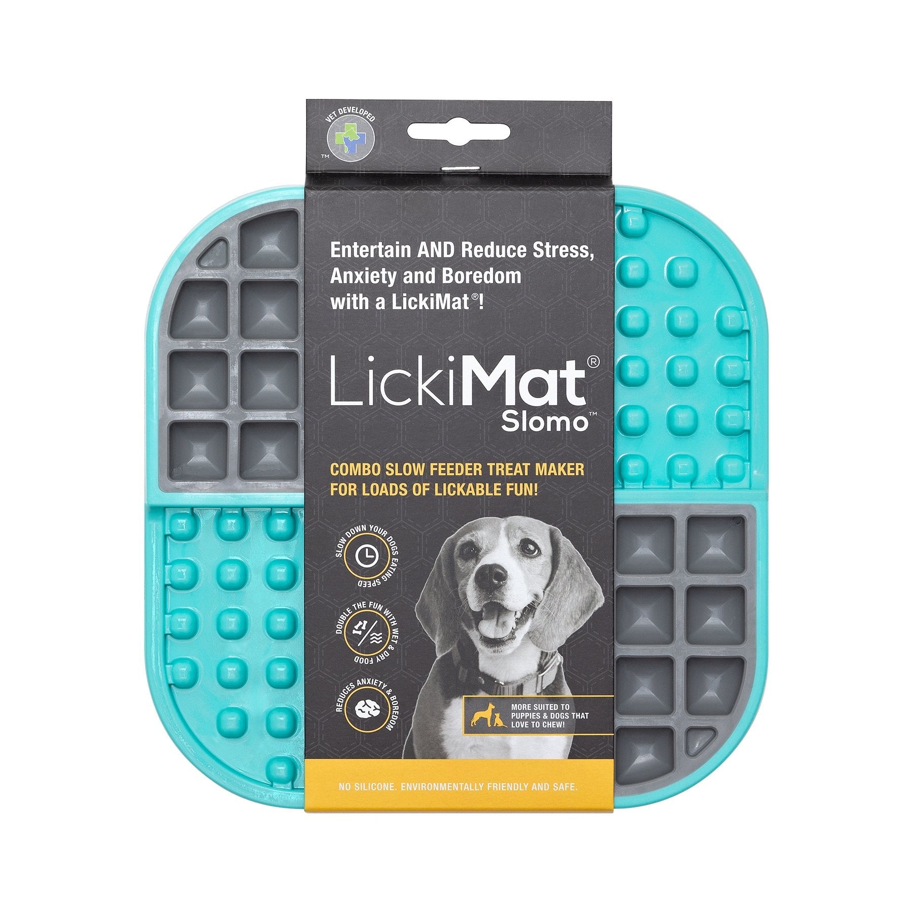 LickiMat Slomo turquoise, pet essentials warehouse, pet city