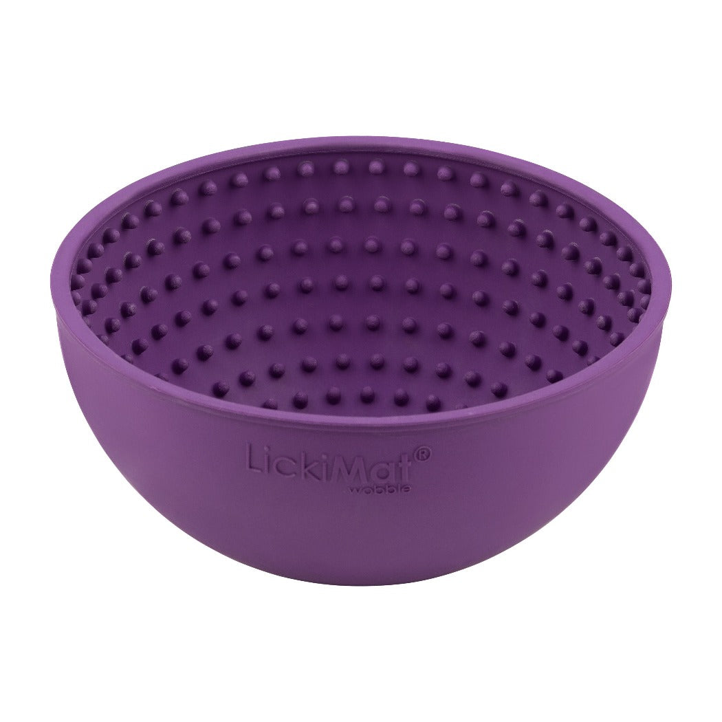 LickiMat Wobble purple sideview, pet essentials warehouse