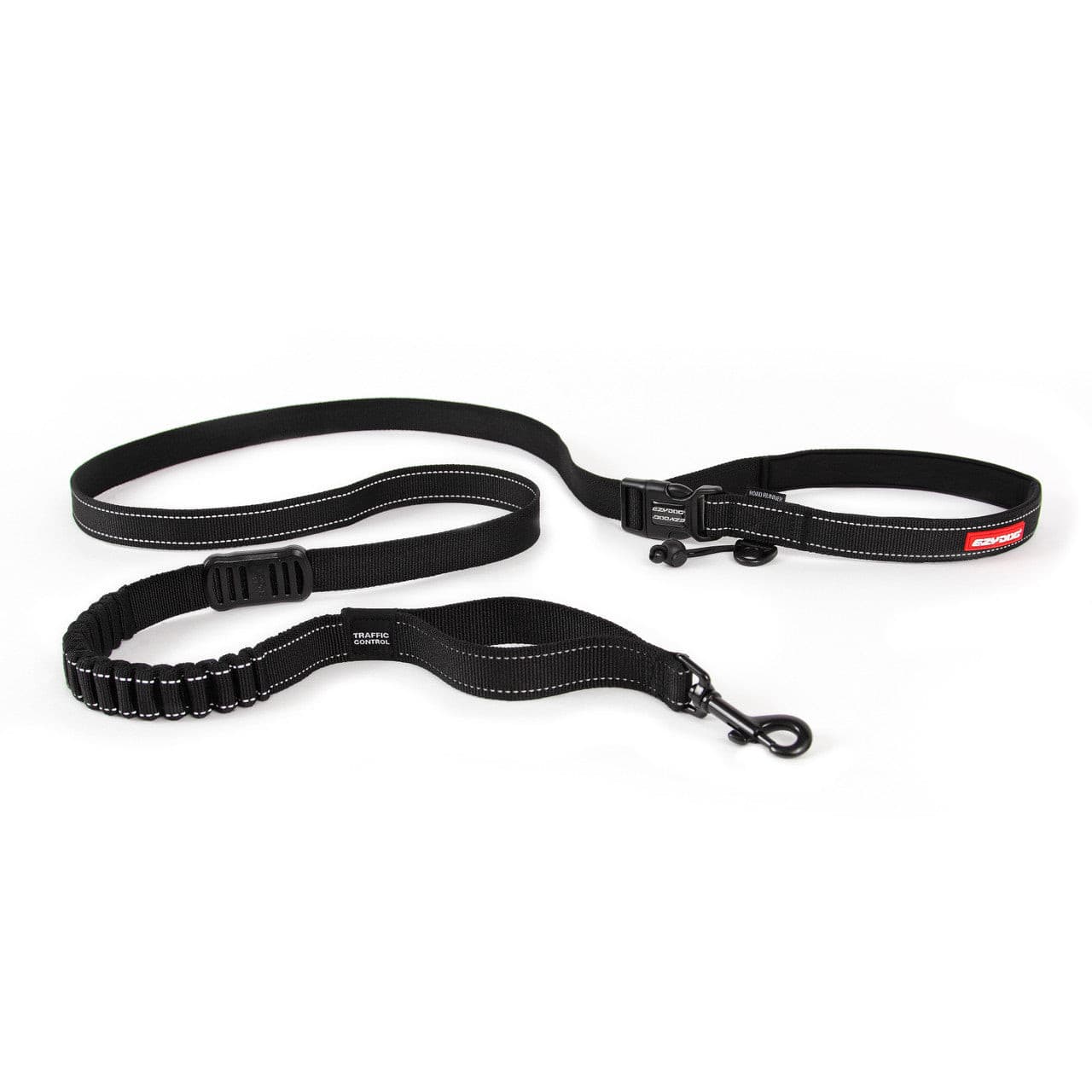 Ezydog Road Runner Lead 2.1m Black ^LRR25BLK, black dog running leads, pet essentials warehouse, pet essentials napier