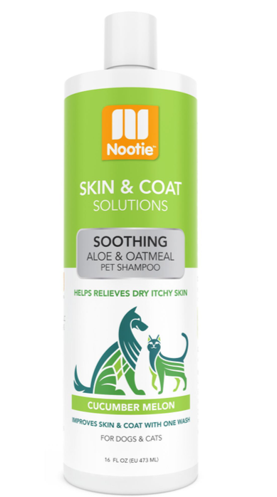 Nootie Shampoo Cucumber Melon 473mL, Pet Essentials Napier, Pets warehouse, Pet Essentials Hastings, Pet Essentials Porirua, aloe Vera and oatmeal shampoo for dogs itchy skin 