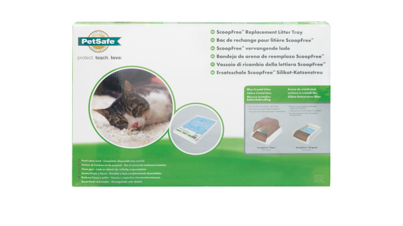 Petsafe ScoopFree Disposable Crystal Litter Replacement Tray in a box, pet essentials warehouse