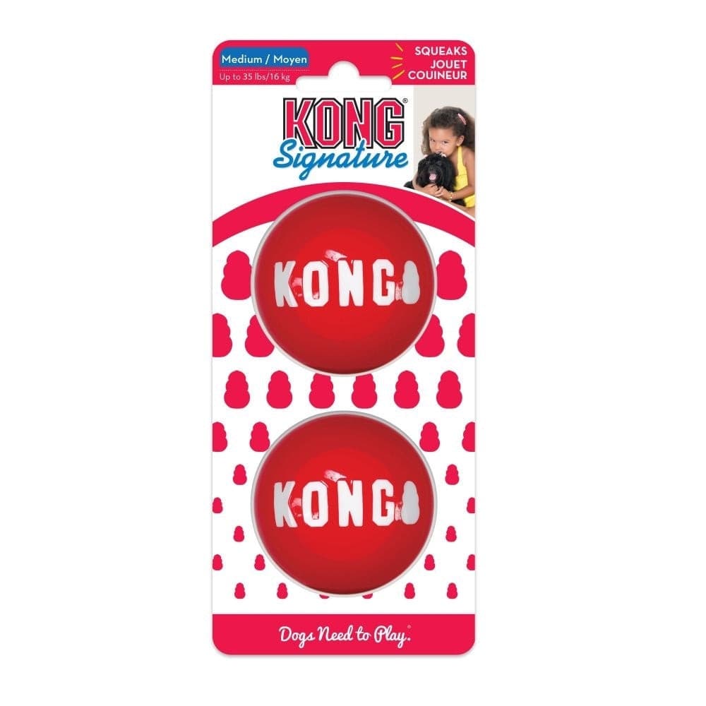 Kong Signature Ball Dog Toy Medium, Rubber Kong Toy Pet Essentials Warehouse, Kong Dog Toys NZ