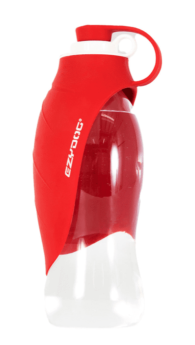 EzyDog Leaf Bottle Red, travel water bottle for dogs, hiking water bottle for dogs, Pet Essentials Napier, Pet Essentials Hastings