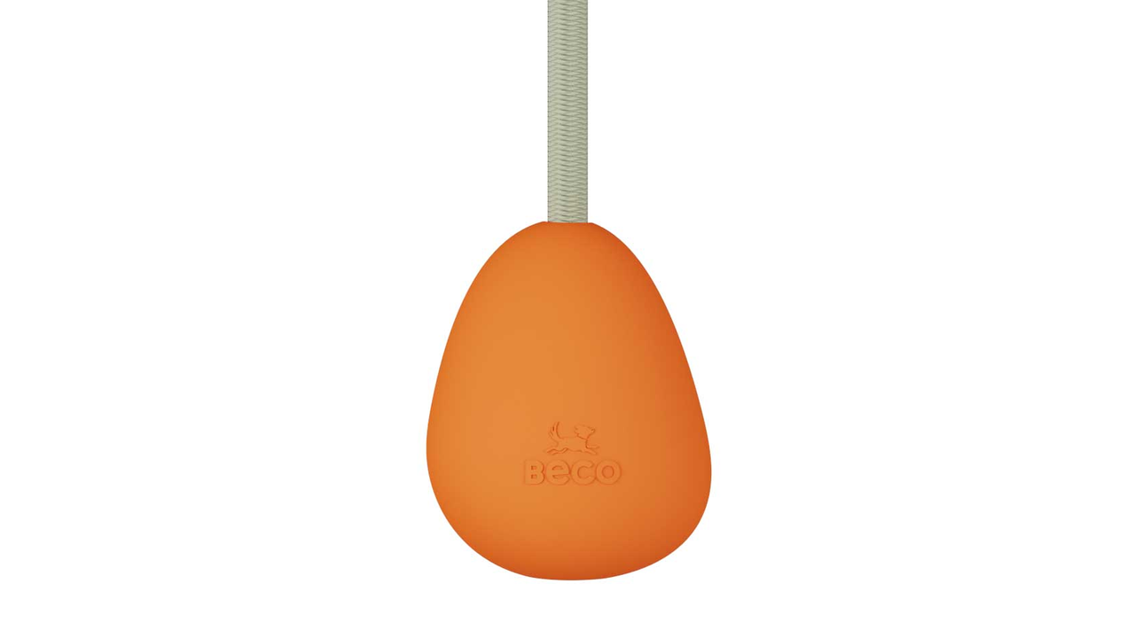 Beco Slinger Pebble Orange Dog Toy, Recycled dog toys, pet essentials warehouse