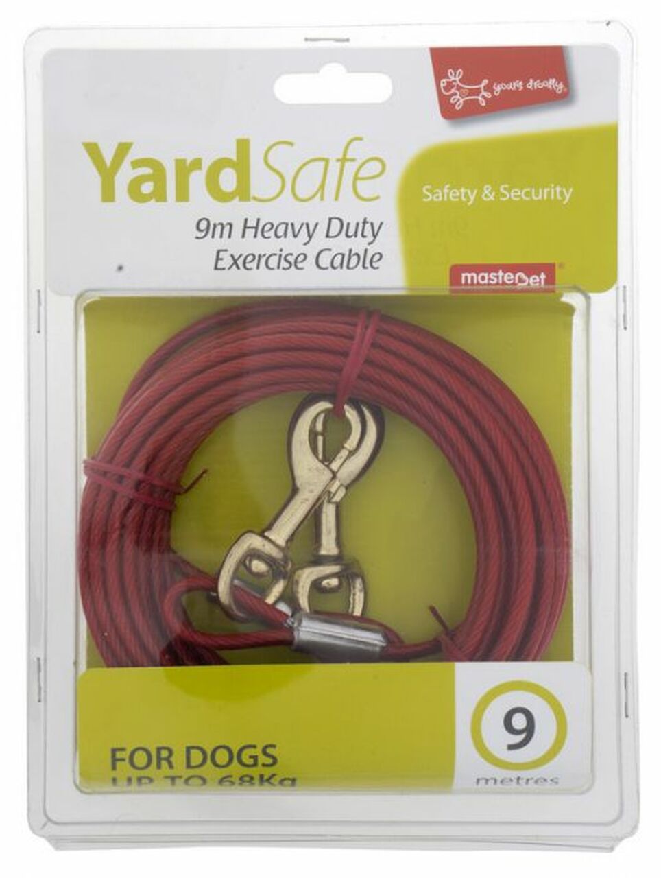 Yours Droolly Exercise Cable For Dogs 9 metres cable, Pet Essentials Napier, Dog outdoor cable for dogs up to 68kg