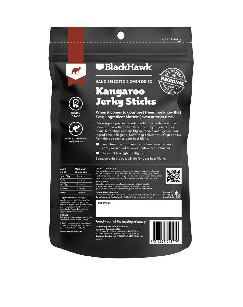 BlackHawk Dog Kangaroo Sticks 100G, Pet Essentials Warehouse