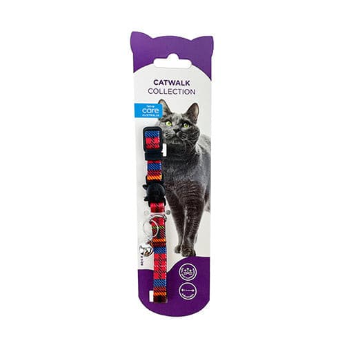 Cat Collar Cat Red Tartan