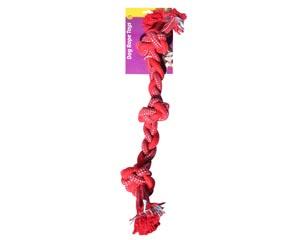 Pet One Braided Rope With 3 Knots 50cm, Pet Essentials napier, kiwipetz.kiwi, pet essentials hastings, dog rope toys