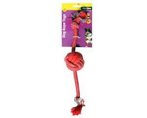 Pet One Rope With Rope Ball 38cm, Pet Essentials Napier, kiwipetz.kiwi, pet essentials hastings, pet essentials porirua, rope knot toy for dogs