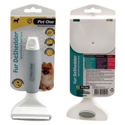 Pet One Grooming De Shedder Self Cleaning Brush Medium