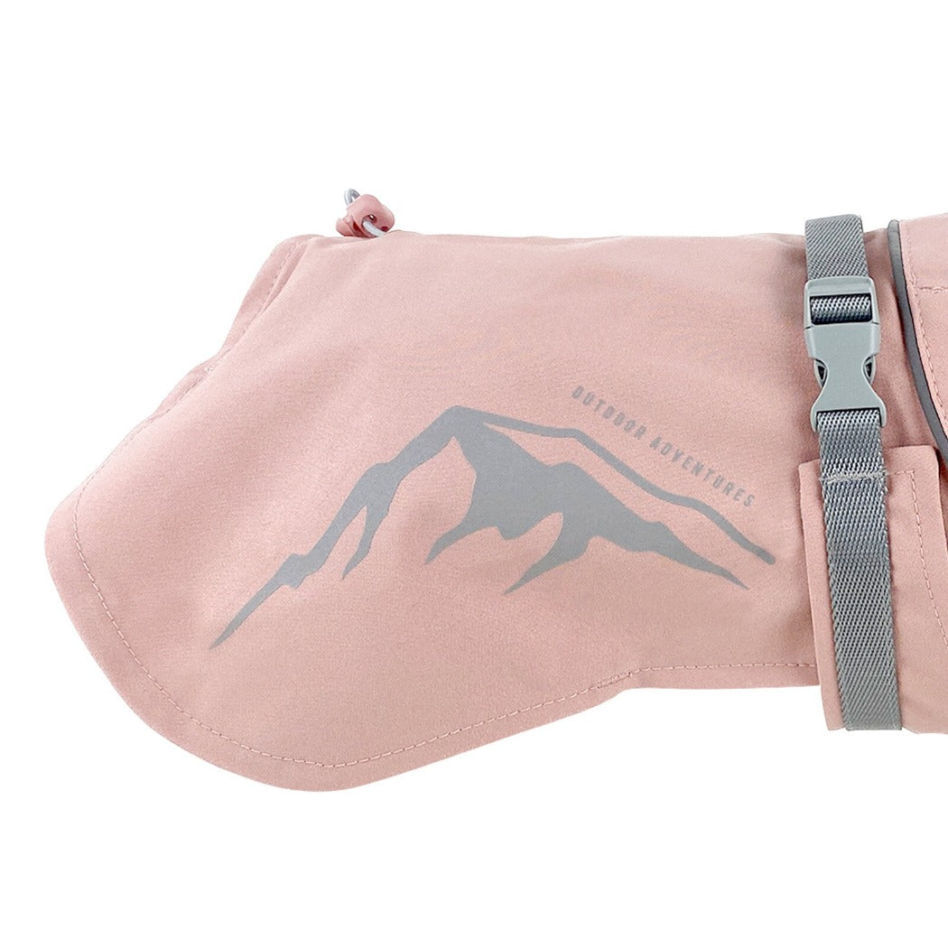 Huskimo Coat Peak Dusty Pink outdoor adventures, australian mountains, pet essentials warehouse,