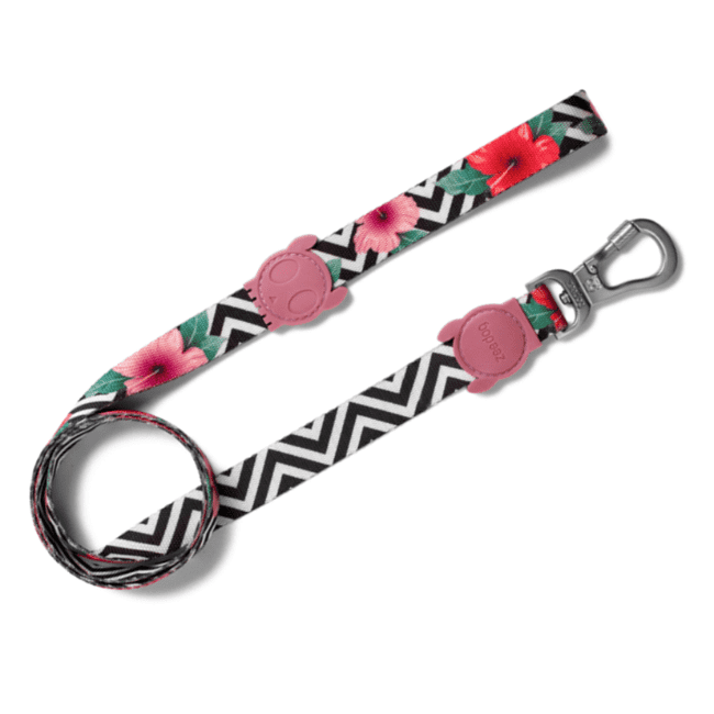 Zee.Dog Lead Mahalo, Zee Dog Lead, Flower design dog lead, Pet Essentials Napier