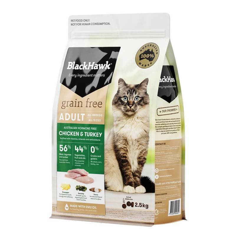 Black Hawk Grain Free Cat Chicken & Turkey 2.5kg