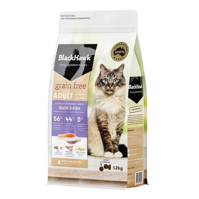 Black Hawk Grain Free Cat Duck & Fish 1.2kg