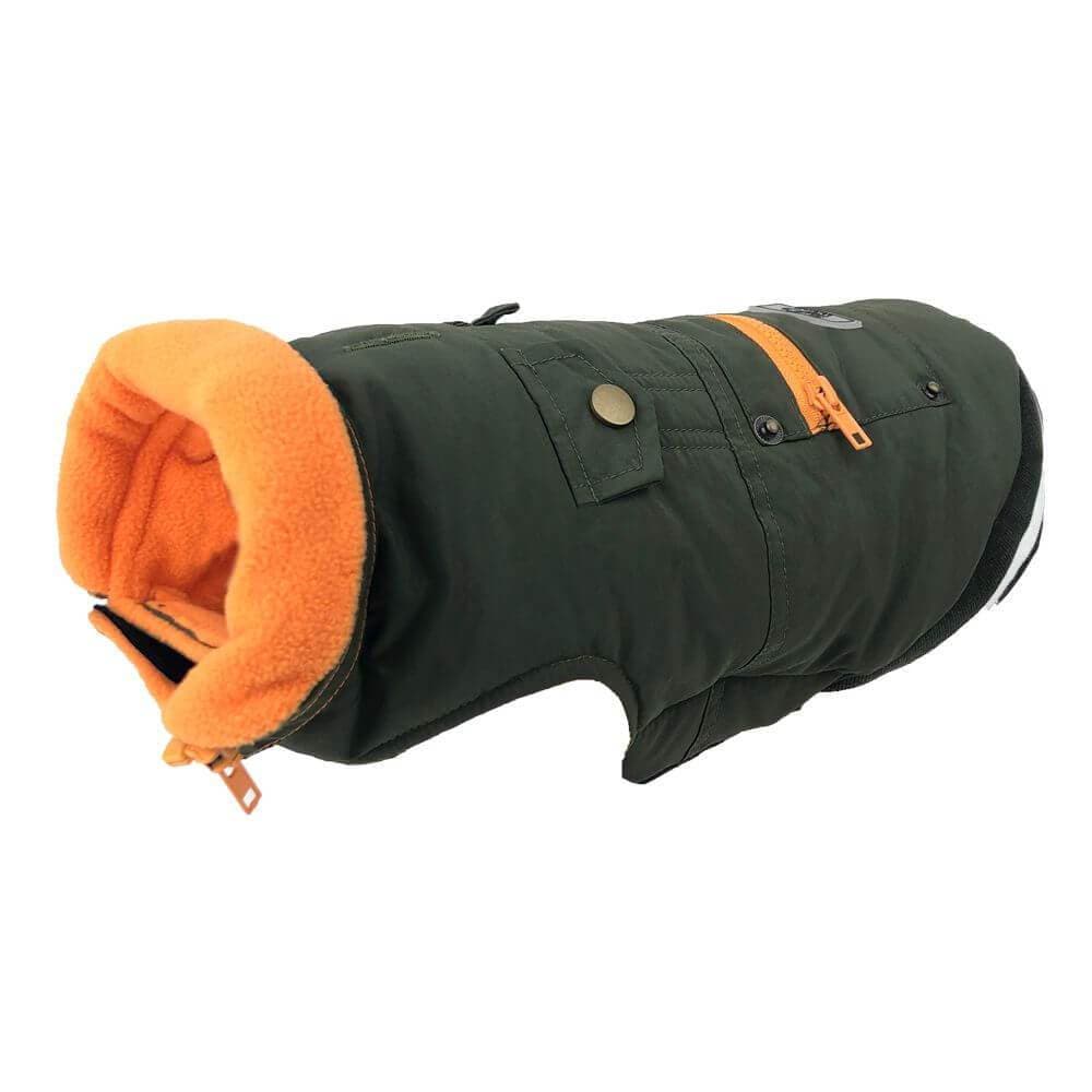 Huskimo Mt Buller Khaki Dog Coat with no hood, huskimo nz