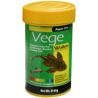 Aqua One Vege Wafer Fish Food 45g