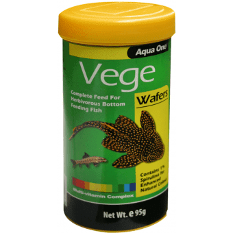 Aqua One Vege Wafer Fish Food 95g